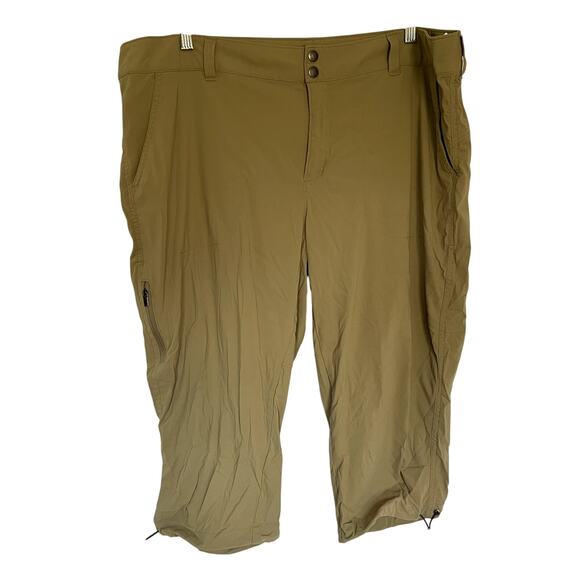 Columbia omni-shield repellancy tan capri pants athleisure women's size 20W - Picture 1 of 9